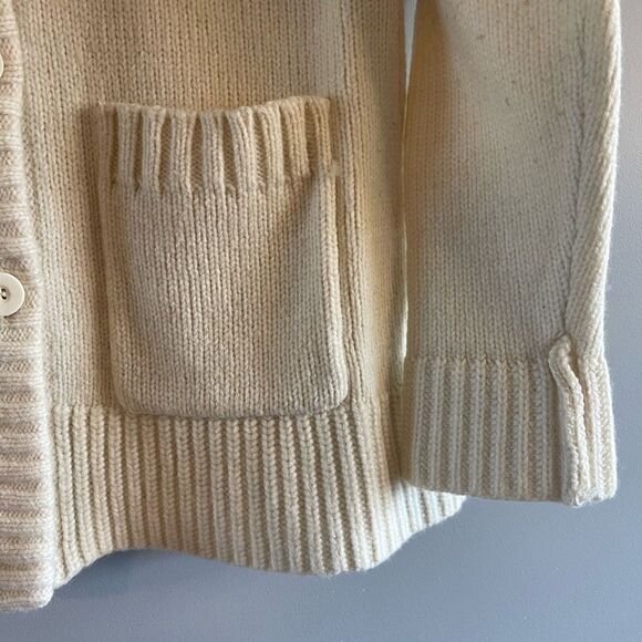 Jones New York Country Cream Wool Blend Cardigan Button Down Sweater | SZ MP - Picture 4 of 8